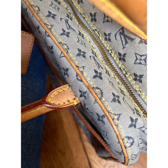 Louis Vuitton LV Mini Lin Marie Navy Monogram Satchel Handbag - Picture 6 of 11